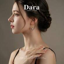 DARA Freshwater Pearl Earrings S925 Silver 11-12mm Purple Beads, Elegant Elegant, Versatile For Natural Look And Banquet - Multicolor - View 4