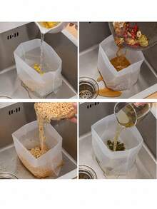 60pcs Vertical Multi-Functional Kitchen Garbage Strainer Bags, Durable And Easy To Dispose, High-Strength Food Waste Bags, Filter Wastewater And Collect Food Residue, Kitchen Gadget - Other - View 7