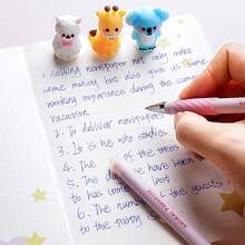 11pcs Erasable Neutral Pen Set, Includes 1 Pen + 10 Refills (Blue Ink), Pen Body With Built-In Eraser. Suitable For Note-Taking, Daily Writing, High-Quality Office And Student Stationery, Great Birthday Gift - Multicolor - View 7