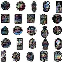 50PCS Colorful Positive Energy Quotes Stickers Positive Reward Stickers Encouraging Stickers Vinyl Waterproof Stickers For Water Bottle,Computer,Laptop,Phone,Luggage,Notebook,Fridge - Multicolor - View 6