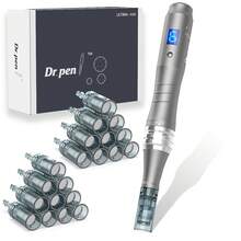 Dr Pen M8 Microneedling Beauty Pen 0.25mm Isi Ulang 20 Jarum Penggunaan di Rumah | 6 Kecepatan yang Dapat Diatur, Cocok untuk Pemula, Kotak Penyimpanan Perjalanan Ringan, Cocok untuk Semua Jenis Kulit, Baterai Isi Ulang, Bukan untuk Penggunaan Medis - Perak - View 2