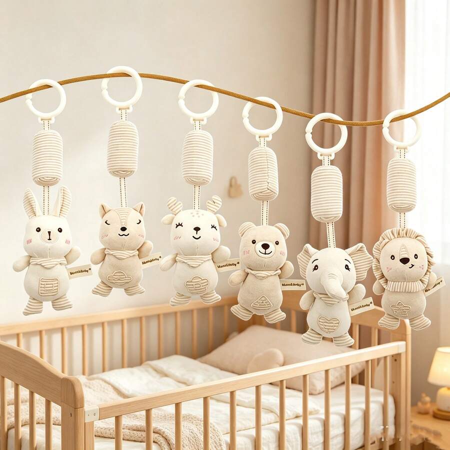 1pc Baby Chime Wind Hand-Cranked Bell Toys, Ideal For Visual Enlightenment Of Young Babies, Make Sounds When Shaken, Develop Motor Skills.
