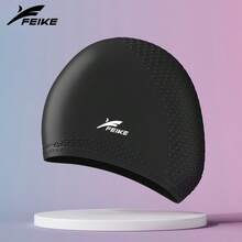 X-FEIKE 1pc Bagged Extra Large Thick Non-Snagging Water Drop Swim Cap, High Aesthetic, Unisex - Multicolor - View 14