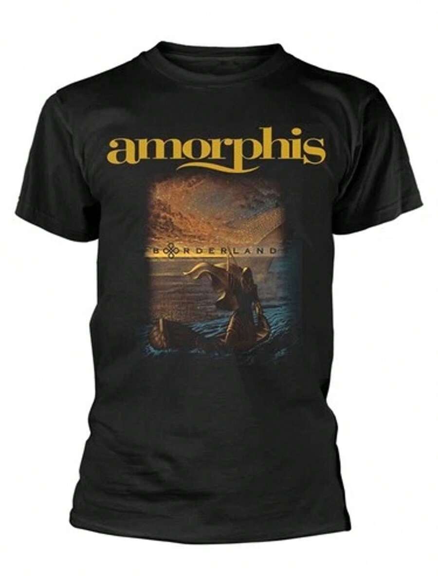 Amorphis Borderland Back Official T Shirt Mens - 黑色 - 查看 1