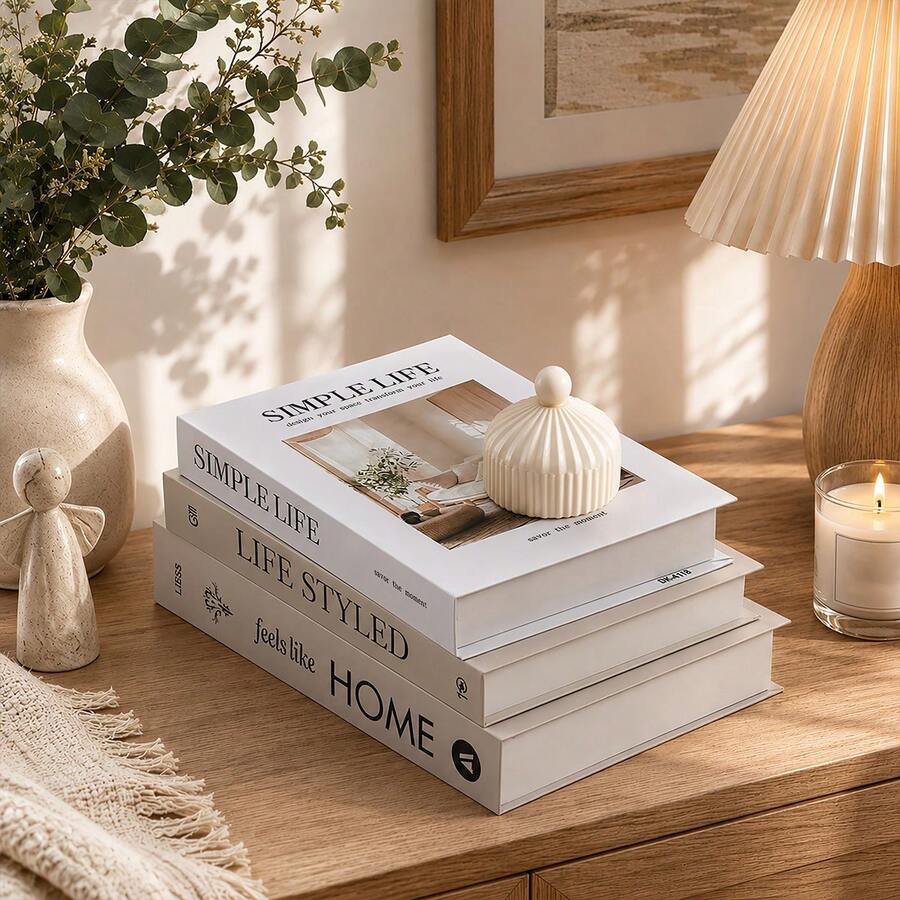 2 Sets Of Paper Aesthetic Decoration Books, Coffee Table Book Decoration - Simulation Decoration Books For Decoration - Home Table Decoration - Bedside Table Decoration - Home Bookcase Decoration - one-size - View 1