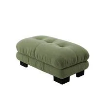 Paris Ottoman Yellow - Vintage Chenille Style - 綠色 - 查看 6