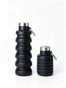 Daily Use Silicone Folding Water Cup With Screw Lid, Sports Outdoor Portable Collapsible Water Bottle - Multicolor - View 19