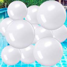 Gold /White Inflatable Beach Ball, PVC Inflatable Ball For Wedding Birthday Party Decor, Summer Pool Photo Prop - Multicolor - View 5