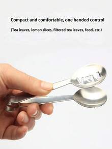 1/4pcs Oval Letter Creative Stainless Steel Tea Infuser Spoon Integrated Tea Set - Silver - View 2