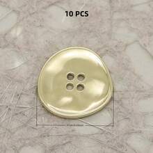 10 PCS 11/15/18/20/23mm 11-23mm Vintage Asymmetrical Textured Minimalist Asymmetric Wavy Metal Buttons, Suitable For Shirts, Suits, Asymmetric Stitching, Knit Cardigans, Four-Hole Buttons - Irregular Corrugated Surface - View 16