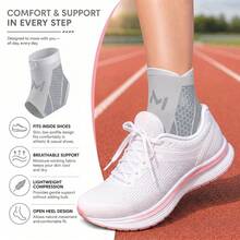 1pc Professional Ankle Support -Lightweight Compression Design-Thin & Breathable, No Stuffiness-Provides Stable Support During Sports, Suitable For Basketball, Running And Hiking - Light Grey - View 6