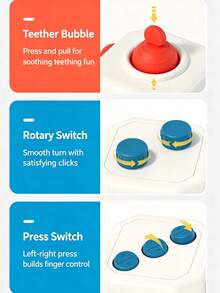 Baby Busy Ball Early Education Children Hand-Grip Ball Educational Sensory 6-Sided Dice Soothing Toy - Multicolor - View 5