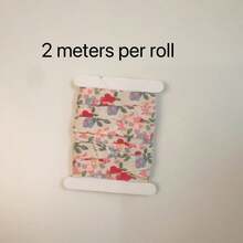 Cream Soft Skin-Friendly Floral Ribbon, Suitable For Gift Wrapping, Handmade Crafts And Holiday Decorations, Pastoral Style, Perfect For Christmas, Valentine's Day, New Year And All-Year Crafts, Fresh Aesthetic - Multicolor - View 6