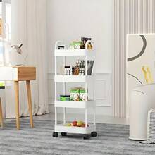 FAXHION Small Cart Storage Rack, Bedroom Storage Rack, Household Kitchen Activity Storage Rack, Multi-Layer Storage Rack - View 10