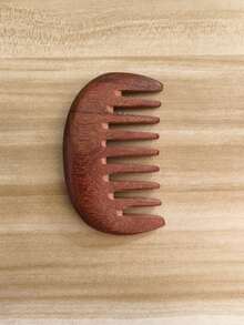 7-Tooth Sandalwood Portable Wide-Tooth Comb, Anti-Static Massage Comb For Curly Hair, Large-Tooth Comb For Home And Travel - Wooden Comb - View 8
