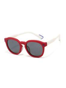 1 Pair Kids Fashion Dual-Color Silicone Sunglasses, Suitable For 3-14 Years Old Boys And Girls, Versatile Kids Eyewear, Personalized Photo Posing, Comfortable And Ultra-Lightweight - Multicolor - View 16