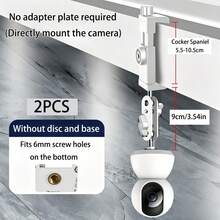 1‑2Pcs White Clip‑On Camera Bracket, Multi‑Angle Rotatable Adjustable Mount, No‑Drill Installation For Security Cameras - Multi-color - View 10