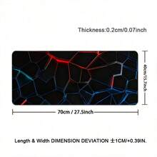 1 Pc Large Gaming Mouse Pad, XXL Strata Liquid Desk Mat, Non-Slip Rubber Base Game Mouse Mat, Computer Keyboard Mats Pad, Big Mousepad, Black Line Cool Large Mousepad, For Home Office Gaming Desktop Working - View 18