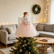 Angel Doll Christmas Ornaments Hanging Tree Topper Decorations For Party - Pink - View 2