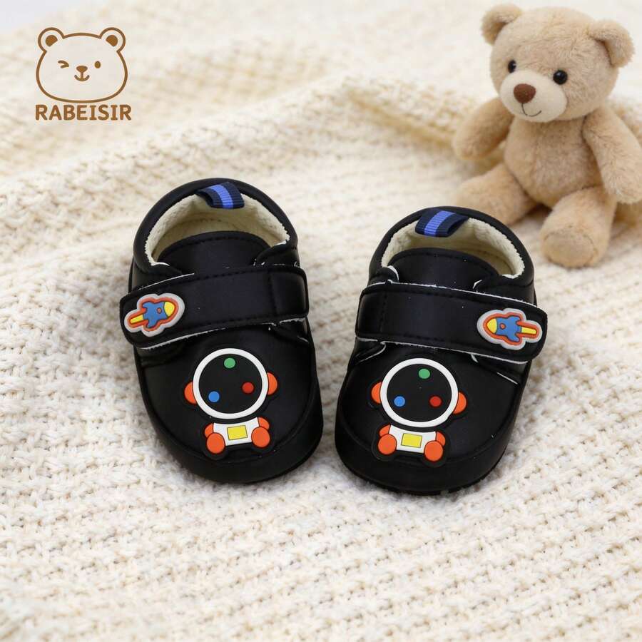 RABEISIR Infant/Toddler Astronaut Design Athletic Shoes, Spring/Autumn - Black - View 1