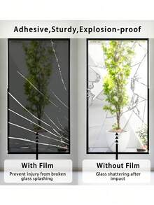 6/4pcs Privacy One Way Window Tint, 100% UV Protection Heat Insulation Glass Cover, Car Window Film, Safety Film For Home, Building, Commercial, Office Decor - Multicolor - View 6