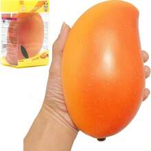Soft Golden Mango Slow Rebound Scented Fruit Squishy Toy - Multicolor - View 7