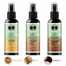 Goiple 2.7fl.Oz Lace Hair Dye Spray, Waterproof Lace Blending Spray, Wig Knot Concealer, Suitable For Hair Extensions, Lace Wigs, Quick-Dry Formula, Matches Skin Tone, Suitable For Daily Wig Wear And Cosplay (Brown/Reddish Brown/Golden Brown) - Dye Spray - View 11
