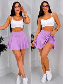 Women Skirts - Lilac Purple - View 4