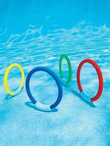 Swimming Pool Dive Ring Set, Underwater Sinking Rings, Retrieval Practice, Swimming Training Accessories, Summer Pool Activities - Multicolor - View 4