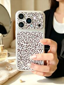 Y2K Leopard Print 17 Pro Max 16 Pro Phone Skin, Beast Pattern Electrostatic Adsorption Back Film, Removable Phone Decorative Sticker, Fashionable Phone Back Shell Film, Retro Aesthetic Design, Ultra-Thin Scratch-Resistant Phone Protection Accessory, Suitable For Girls - Multicolor - View 2