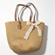 Sombrero + Bolso, Adecuado para Uso en Vacaciones - Caqui - Ver 5