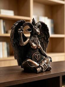 1pc Gothic Style Resin Statue, Gargoyle Snake & Baphomet Goat Sculpture, Dark Witch Decor For Indoor/Outdoor Desktop Halloween Ornament Room Decor Home Decor Halloween Decor - Statue - View 12