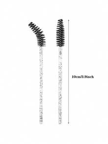 20/50PCS Pink Mascara Wands,Plastic Handles With Nylon Bristles, For Lash Extensions, Brow Grooming, Mascara Application,Travel And Daily Use,Beauty Gift,Makeup,Back To School,Room Decor,Travel Essentials,Tweezers,Bedroom Decor,Eyebrow Razors Plastic - Upgraded Version - View 4