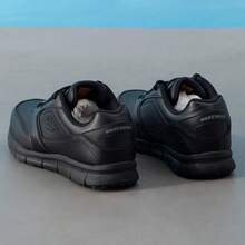 Skechers 男士防滑耐磨軟底上班通勤輕便商務休閒運動鞋 - 黑色 - 查看 2