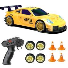 2.4GHz Remote Control Drift Race Car, Wireless High-Speed Motion Drift Car With LED Headlights And Chassis Lights, Realistic Racing Car Model Shock-Resistant Toy Car, Suitable As Birthday And Holiday Gift For Boys - Multicolor - View 13