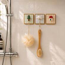 1pc Creative Art 3D Cute Suction-Cup Hook, Wall-Mounted Decorative Hook Covers Wall Holes, No-Drilling Strong Suction Multipurpose Storage Organizer For Bathroom, Kitchen, Living Room, Entryway, Perfect Housewarming Christmas Gift - Multicolor - View 7