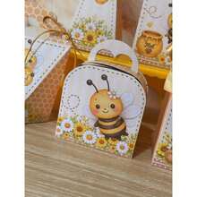 KIT 20 Caixinhas Personalizadas Abelhinhas para lembrancinha de aniversário Pegue e Monte com nome e idade - 20 - Visão 3