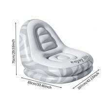 Portable Inflatable Lounge Chair, High Back Foldable Lazy Sofa Chair, Ergonomic Air Couch For Indoor Outdoor Camping, Living Room, Bedroom, Balcony & Patio - A - View 13