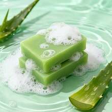 Sabun Buatan Tangan Aloe Vera, 1 buah 4-in-1 Multi-Efek: Sabun Wajah, Sabun Mandi, Sabun Tangan, Sabun Sampo, Pembersih Mendalam, Pengontrol Minyak, Menghaluskan, Melembapkan, Menutrisi, Cocok Untuk Kulit Berminyak, Kusam, Kasar Dan (Rentan Jerawat), Sabun Buatan Tangan Multi-Fungsi - lidah buaya - View 10