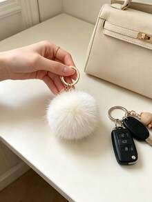 50/40/30/20/10pcs White Fluffy Round Decorative Pieces, Suitable For Handmade Projects, Headpiece Decoration And Clothing Embellishment, Pre-Cut - Multicolor - View 2