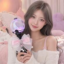 K-Pop应援棒装饰蝴蝶结，K-Pop应援棒蝴蝶结配件，K-Pop便携式展示活动蝴蝶结，通用应援棒可调节蝴蝶结，K-Pop应援棒配件，适用于派对、游戏和活动，兼容SKZ/Stray Kidz/Twice/TXT/G-Dragon/EXO/Aespa/Army Bomb官方应援棒，不含应援棒 - 彩色 - 查看 11