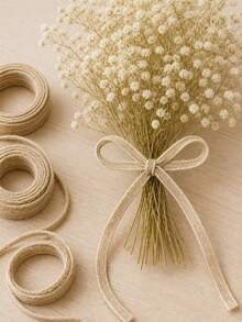Natural Vintage Jute Rope Gift Wrapping Ribbon Bow Handmade Burlap Rope Coarse Linen Cloth Party Wedding Decoration Supplies, Christmas Valentine's Day - Multicolor - View 3