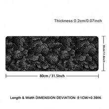 1pc New Japanese Style Cloud Mouse Pad, Cute Black Desk Mat, XXL Large Gaming Mouse Pad, Non-Slip Rubber Laptop Accessory, Home Office Gaming Desktop Use - View 19