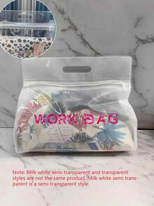 WORK BAG 手提收納袋 PVC 防水盥洗包 大容量化妝包，可用作通勤文件袋、健身收納袋、商務出差旅行盥洗包、雜物手提包，適合上班族、健身愛好者、學生、商務旅客，適用於中秋節、國慶日、新工作、生日禮物，結合化妝品收納、文件收納、泳衣收納、盥洗用品分裝、通勤、健身、短途旅行、宿舍等多場景防水透明手提包 - 彩色 - 查看 12