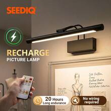 SEEDIQ Rechargeable Art Light CRI 90+ Dimmable Wireless LED Wall Lamp Three-Color Change Battery Powered Indoor Wall Light Picture Light Display Light 40cm - A - View 1