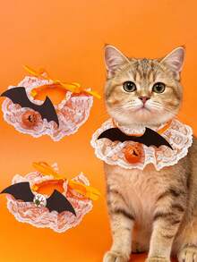 Aksesori Kostum Halloween untuk Kucing dan Anjing: Dasi Kupu-kupu, Sayap Kelelawar, Mata Setan, Kerah Renda, Kerah Lonceng yang Dapat Diatur. - MultiWarna - View 5