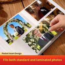 Large Capacity Photo Album, Full Landscape Insert Design, 6 Inch 200 Photos, Suitable For Family, Travel, Couple, Baby, Best Friend Photos - 1PC - View 4