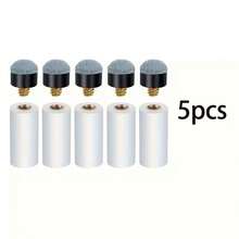 5pcs/10pcs Billiard Cue Tip Replacement, With White Billiard Cue Tip, Threaded Billiard Cue Tip, 12mm (Blue) - White - View 8