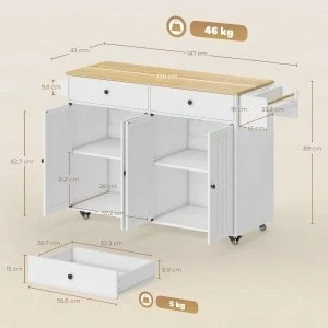 Mobil Depolama Adaları - Beyaz - Görünüm 1