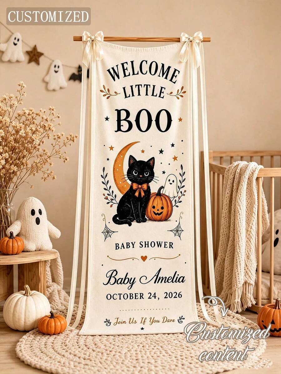 Custom Linen Wedding Welcome & Seating Chart Banner, Personalized Name & Date Fabric Sign, Suitable For Tuscan Vineyard Outdoor Wedding Arch Decor - Multicolor - View 1